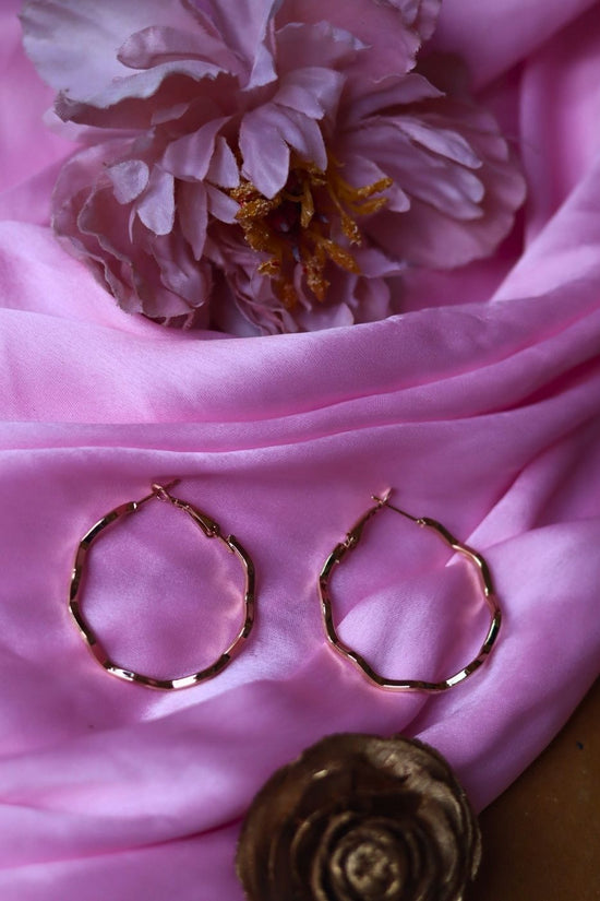 Hypoallergic Twisted hoops - small