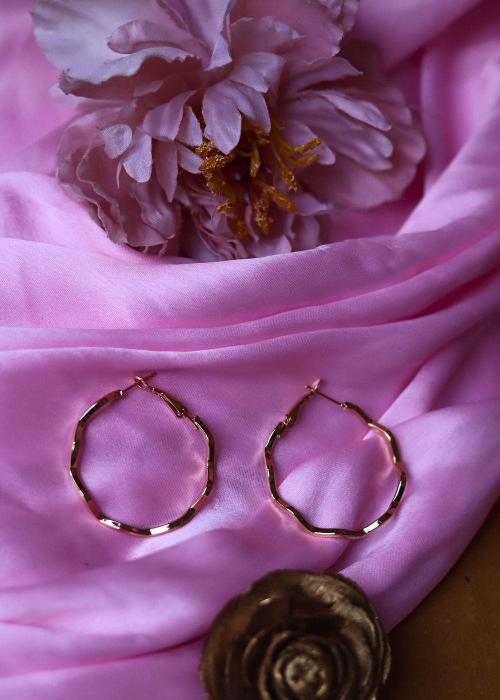Hypoallergic Twisted hoops - small
