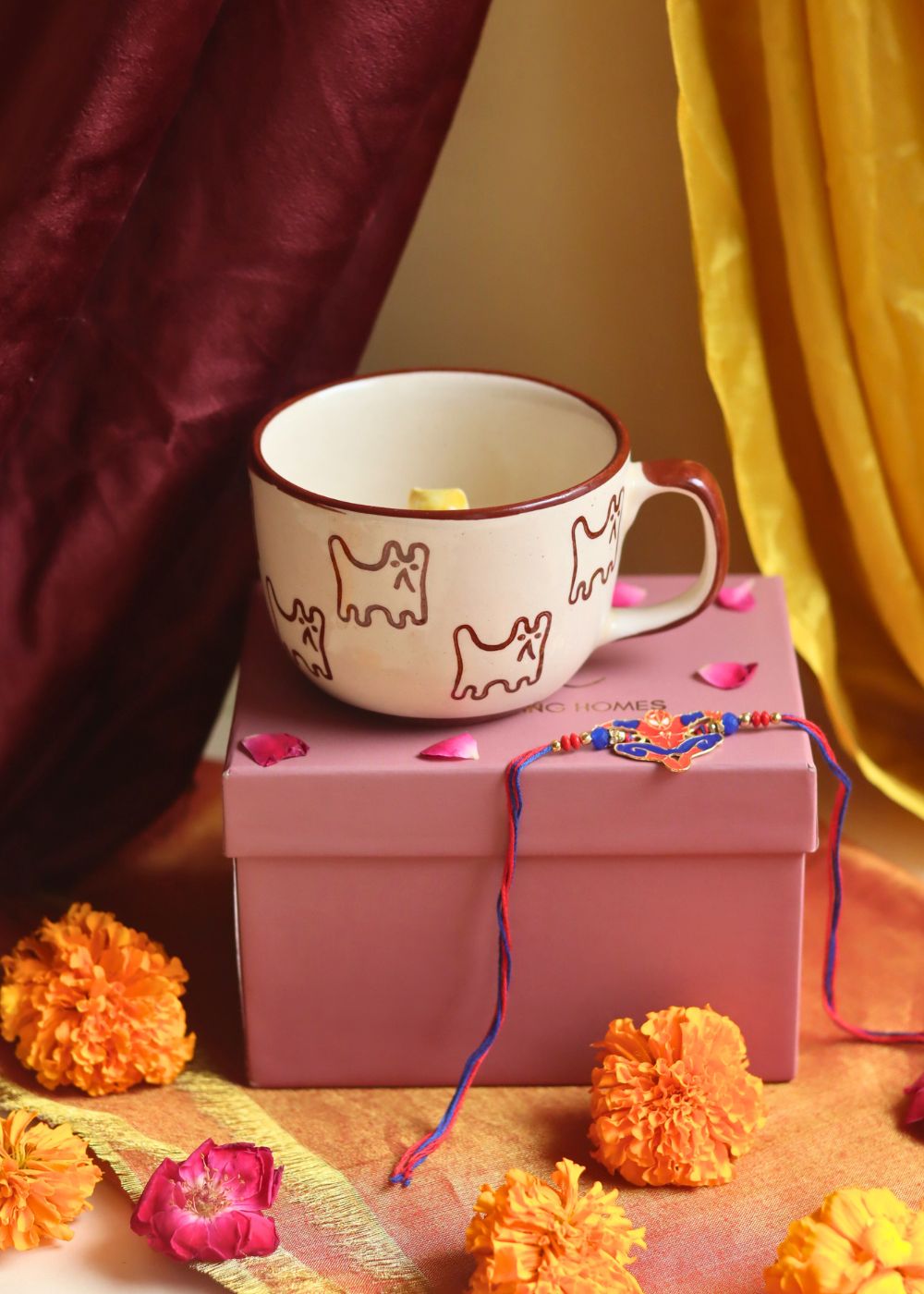 Handmade The OG Cat Mug rakhi Gift Box