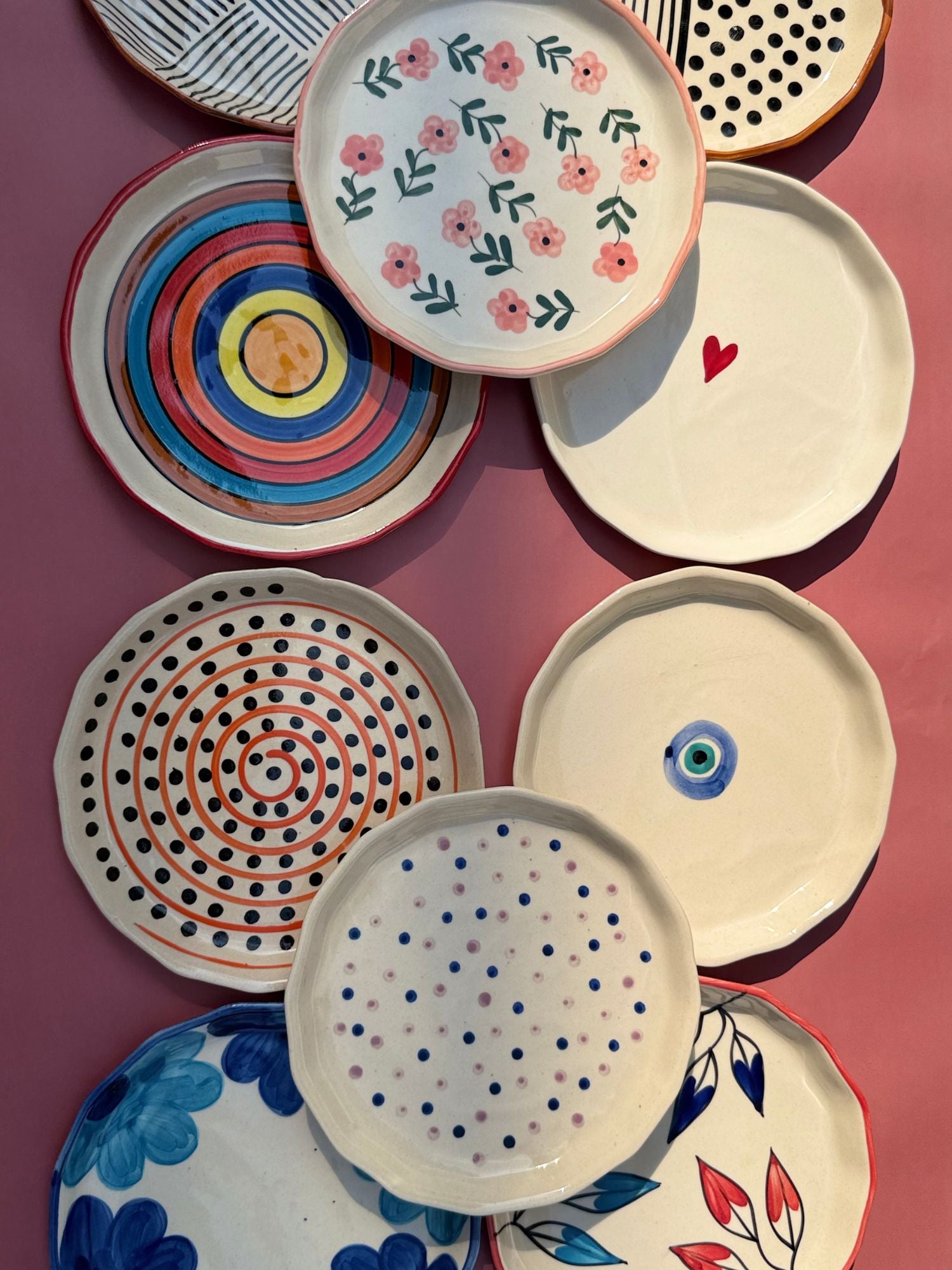 Set of 10 Artful Plates (for the price of 7)