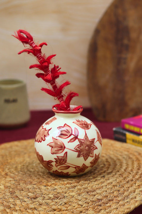 Handmade Floral Round Vase