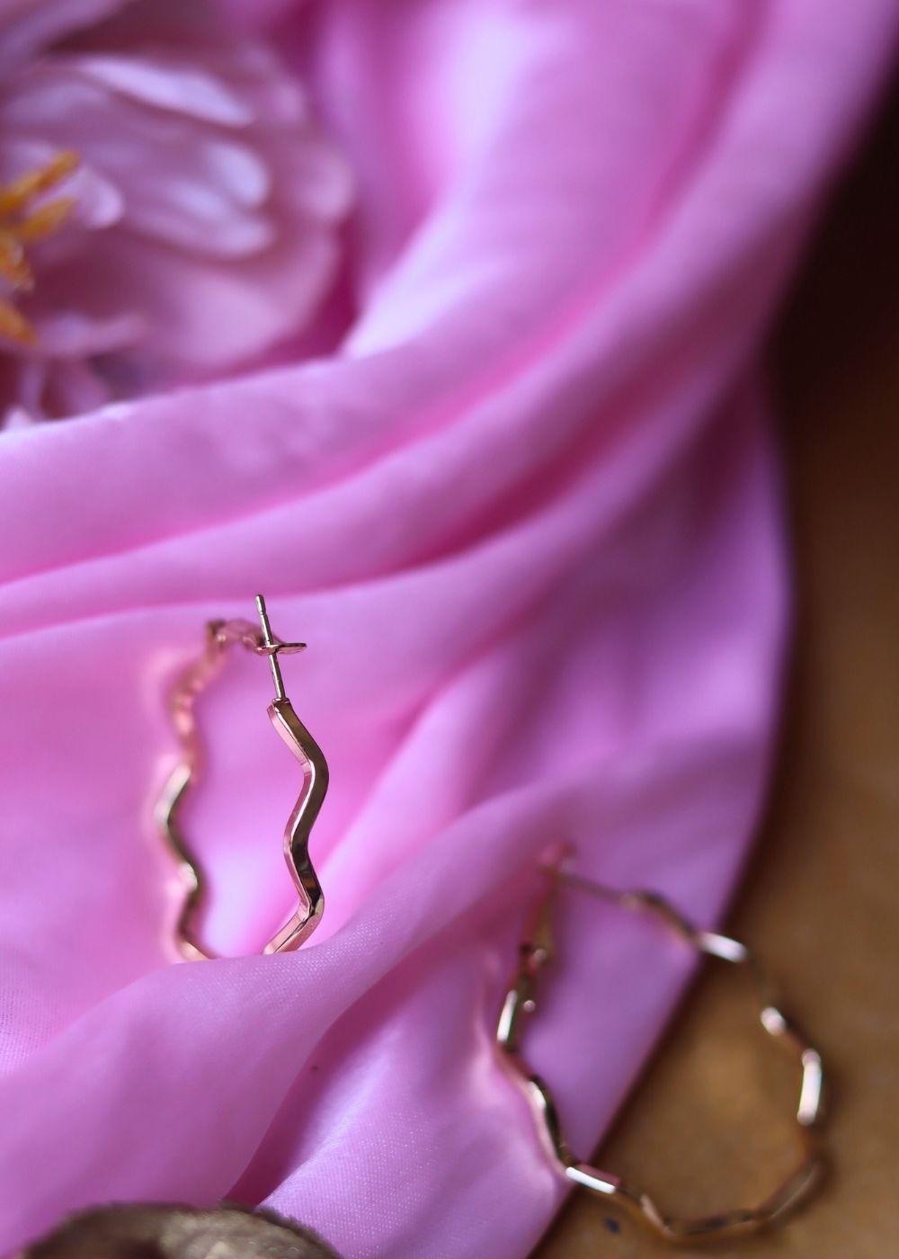 Twisted hoops - small handmade in India
