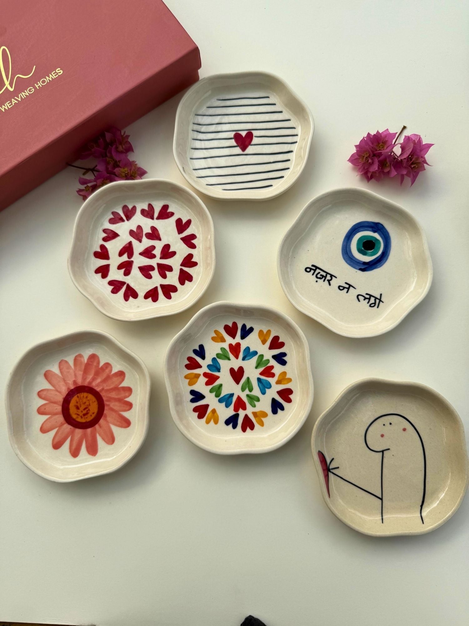 handmade Set of 6 Treat Delight handmade dessert plate (for the price of 5)