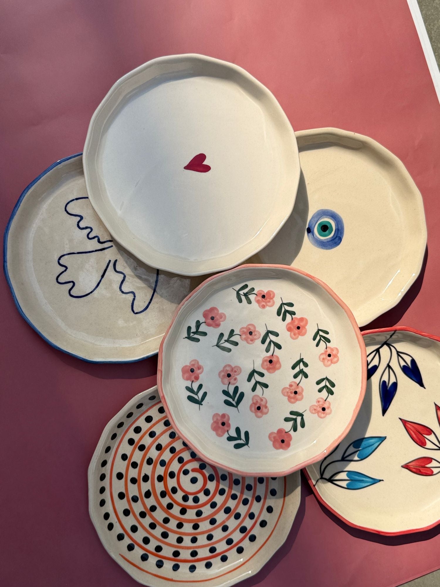 Set of 6 Love on the Table Combo (for the price of 5) made by ceramic
