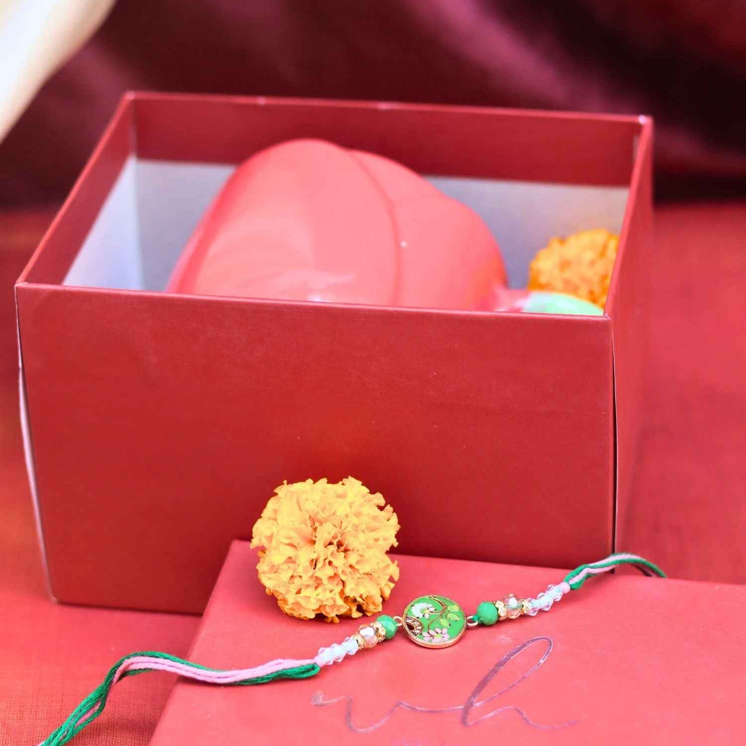 Red Tulip Mug rakhi Gift Box