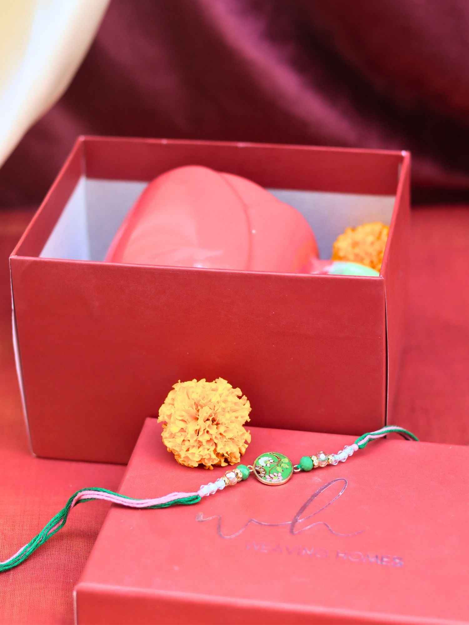 Red Tulip Mug rakhi Gift Box