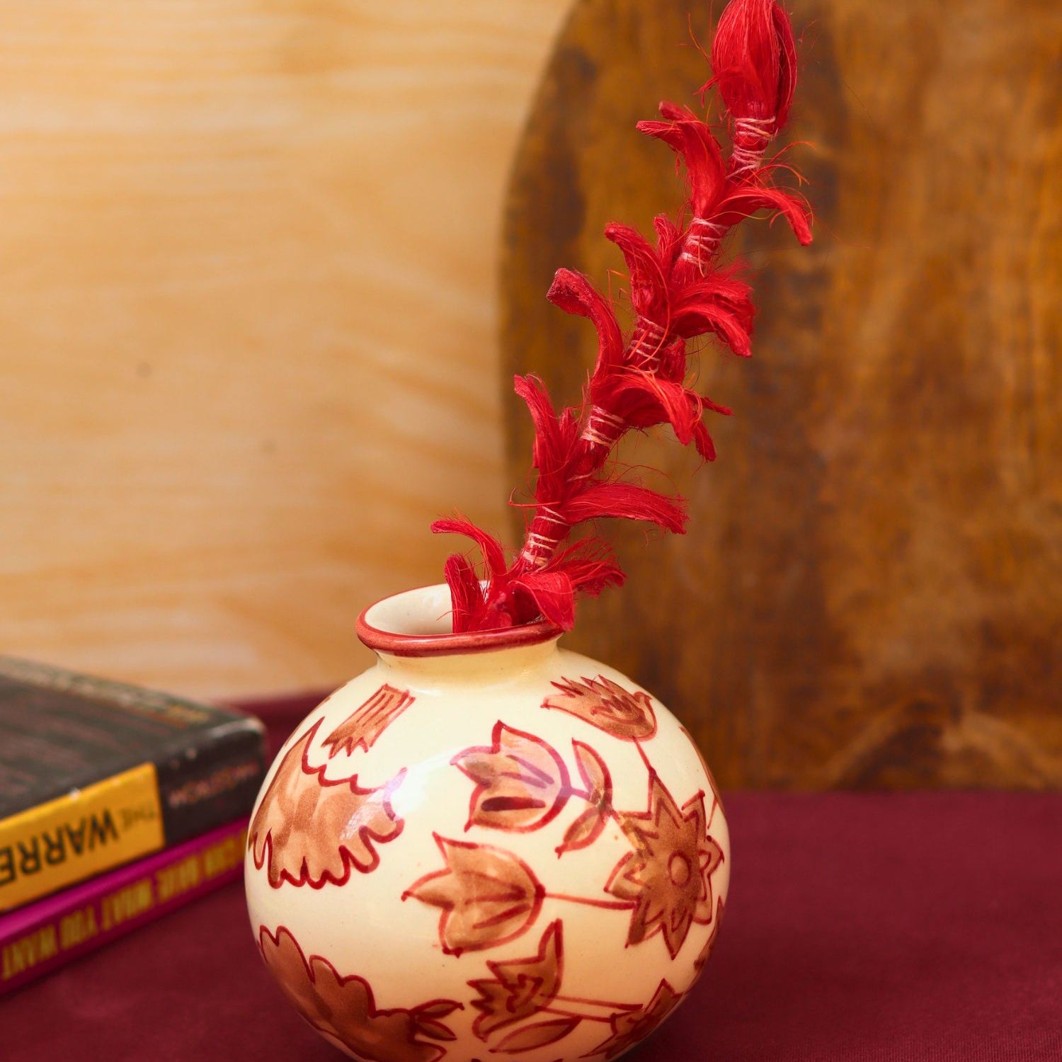 Floral Round Vase made by ceramic