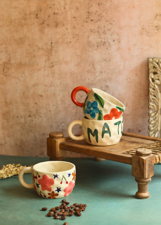 Set of 3 - Pourfect Sips Mugs made by ceramic