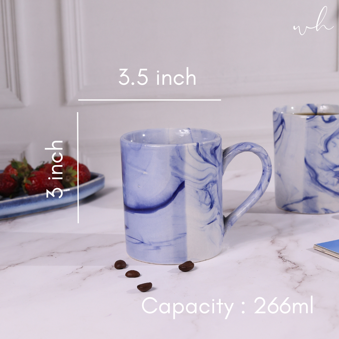 Handmade ceramic coffee mugs height & breadth