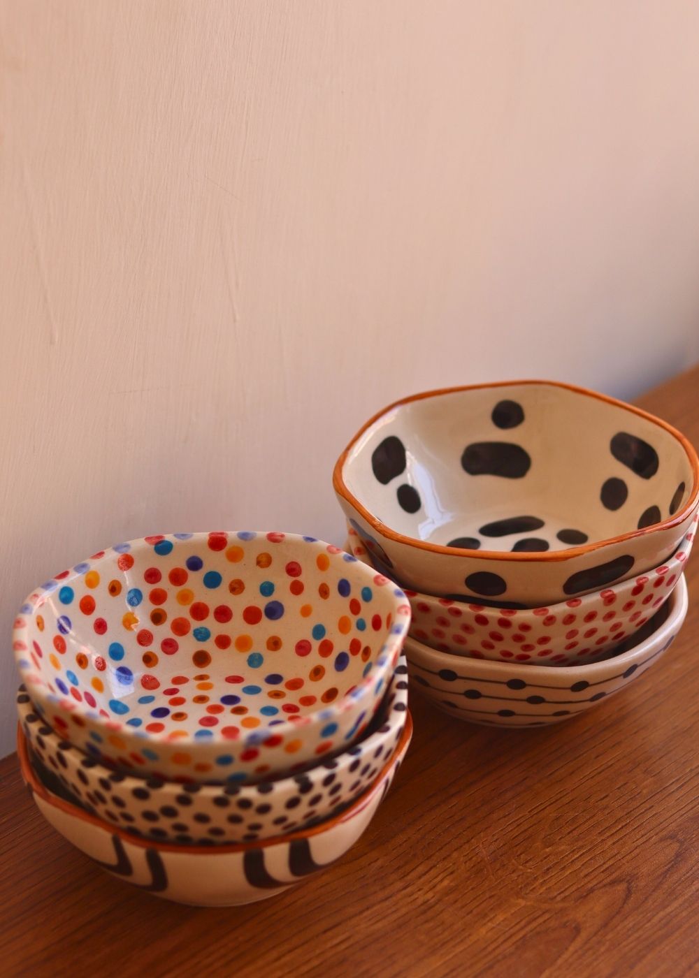 set of 6 mini bowl with different color & designs