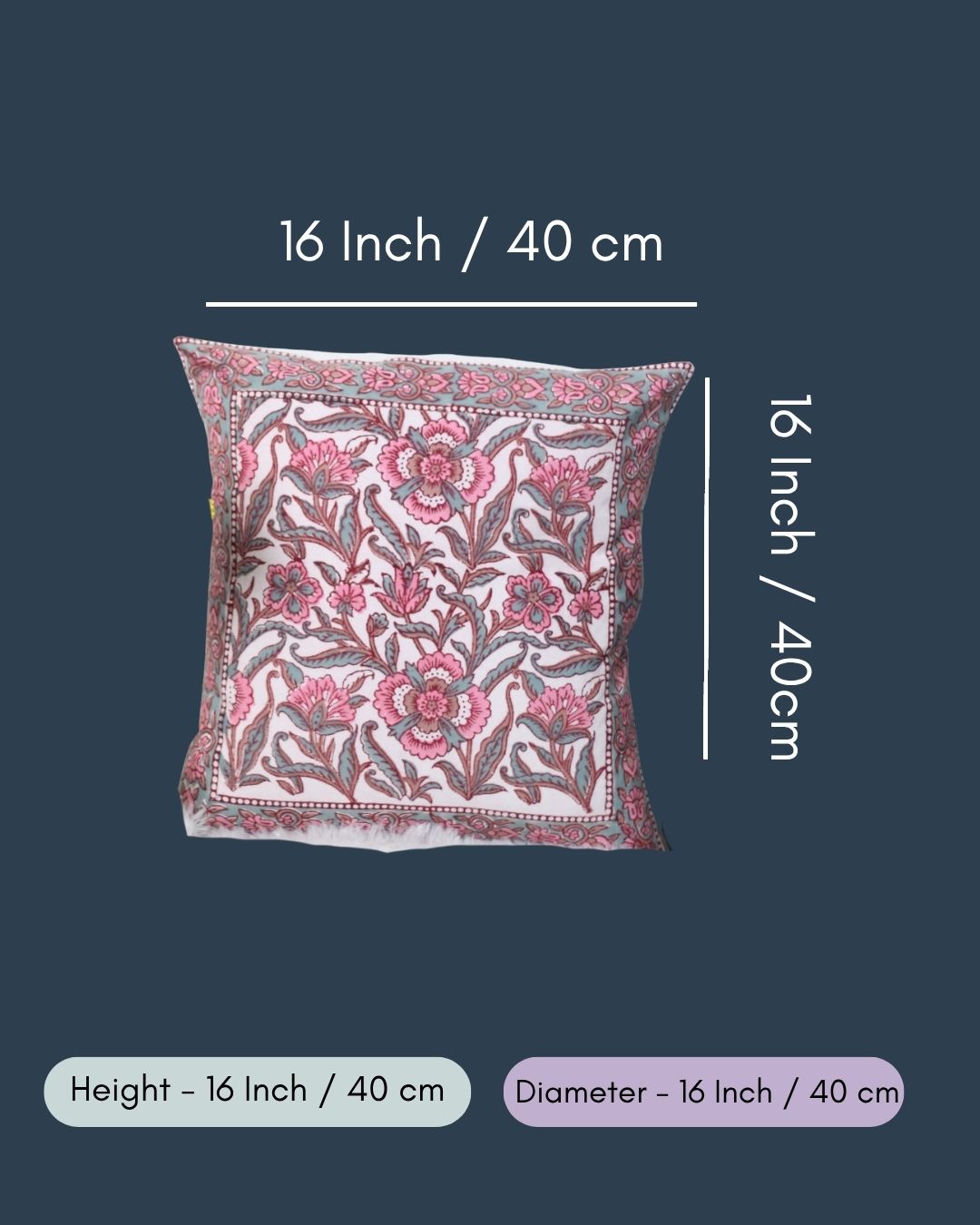 Pink Floral Cushion Cover - Set of two