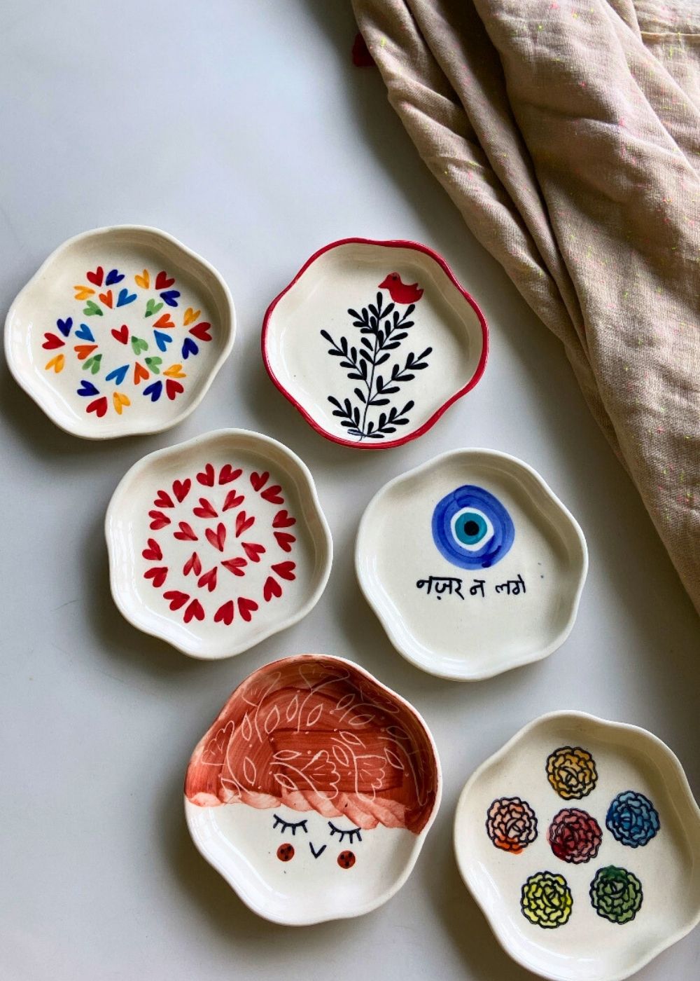 Set of 6 Hotselling Handmade Dessert plates (for the price of 5) handmade in india