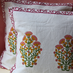 White cushion covers with flower