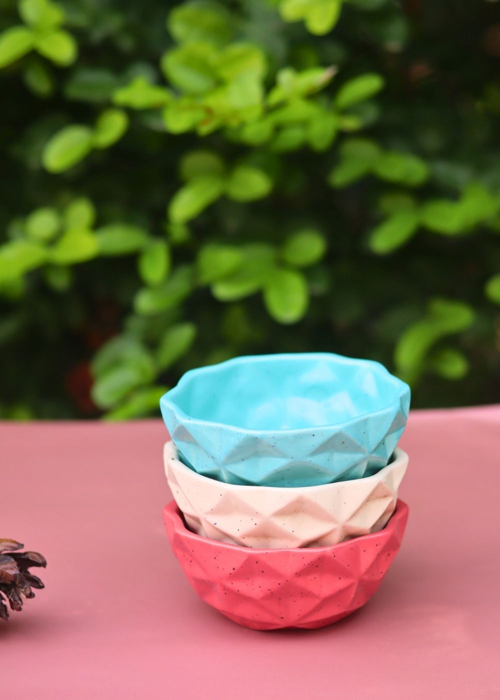 Handmade Set of 3 - Diamond Bowls combo