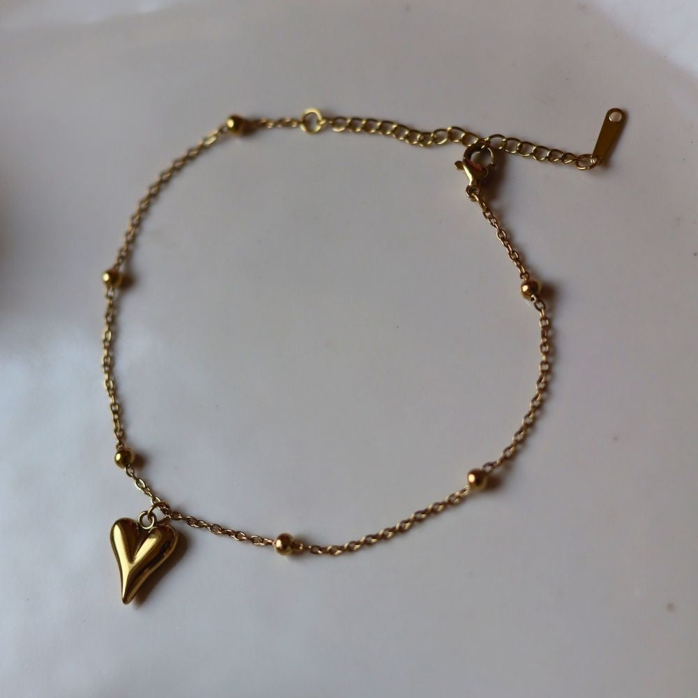 Hypoallergic Heart Anklet