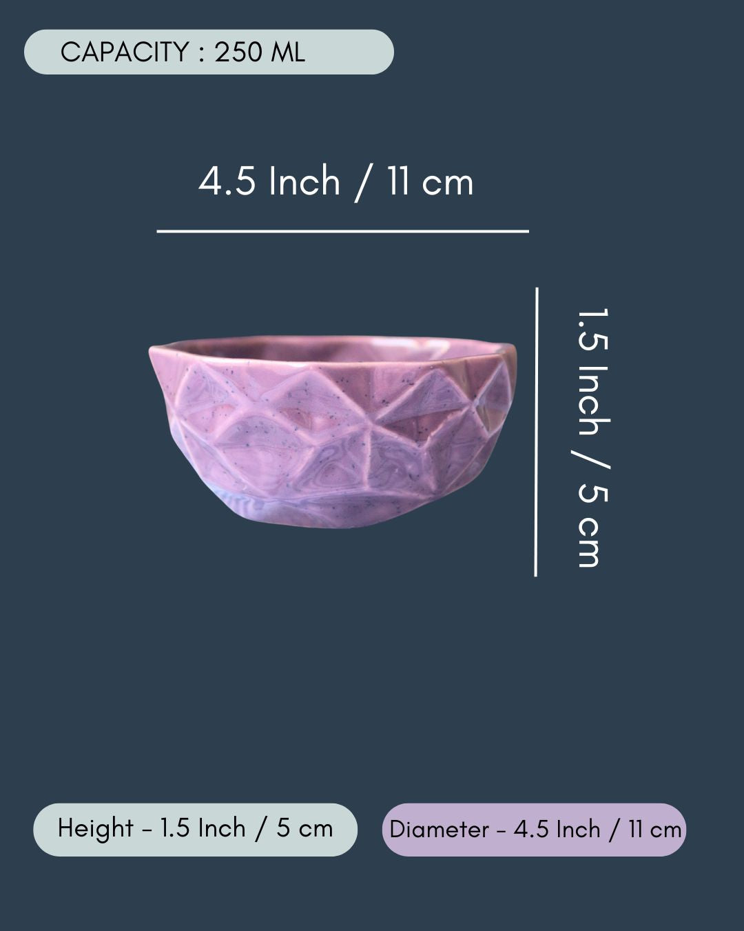 Purple Diamond Bowl - Small