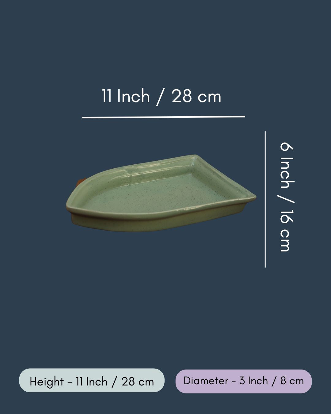 Sage Green Boat Platter