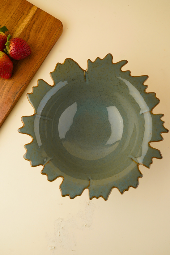 slate grey bowl made by ceramic 