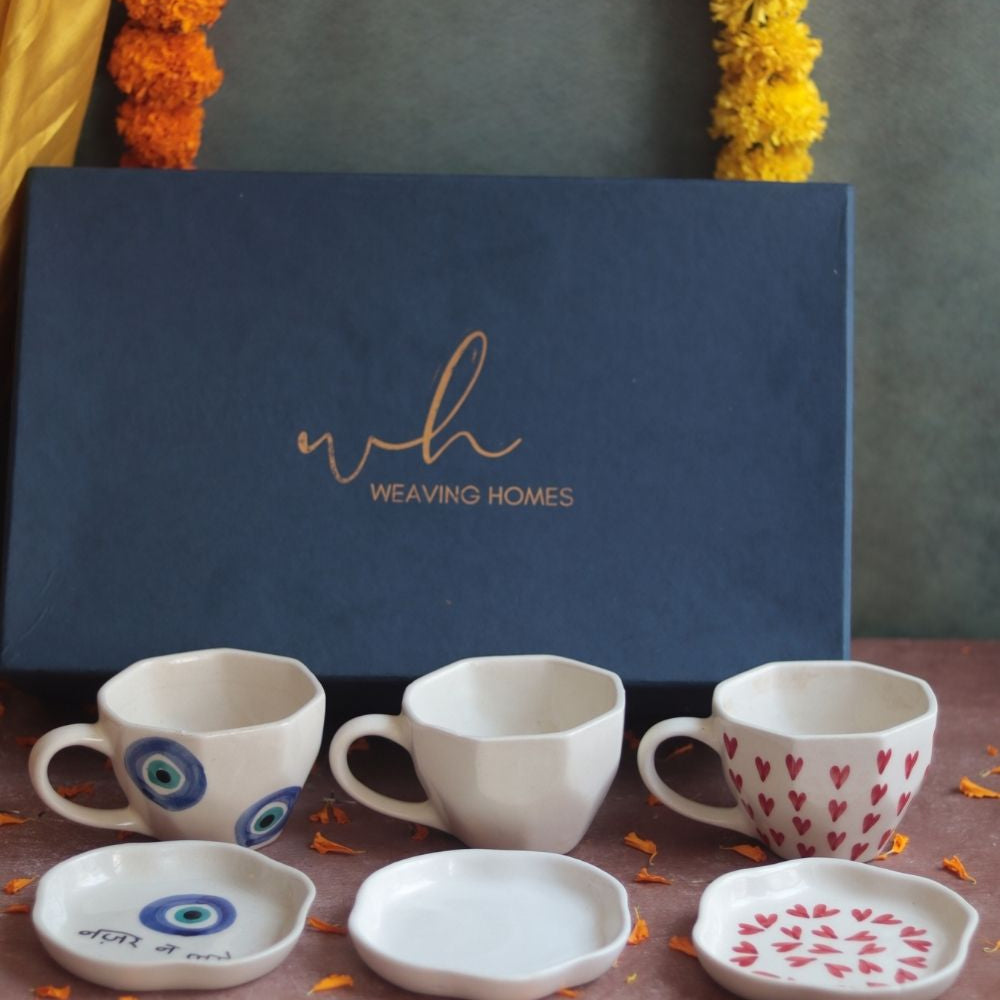 Set of 6 Treat & Greet Combo (for the price of 5) Diwali Gift Box made by ceramic