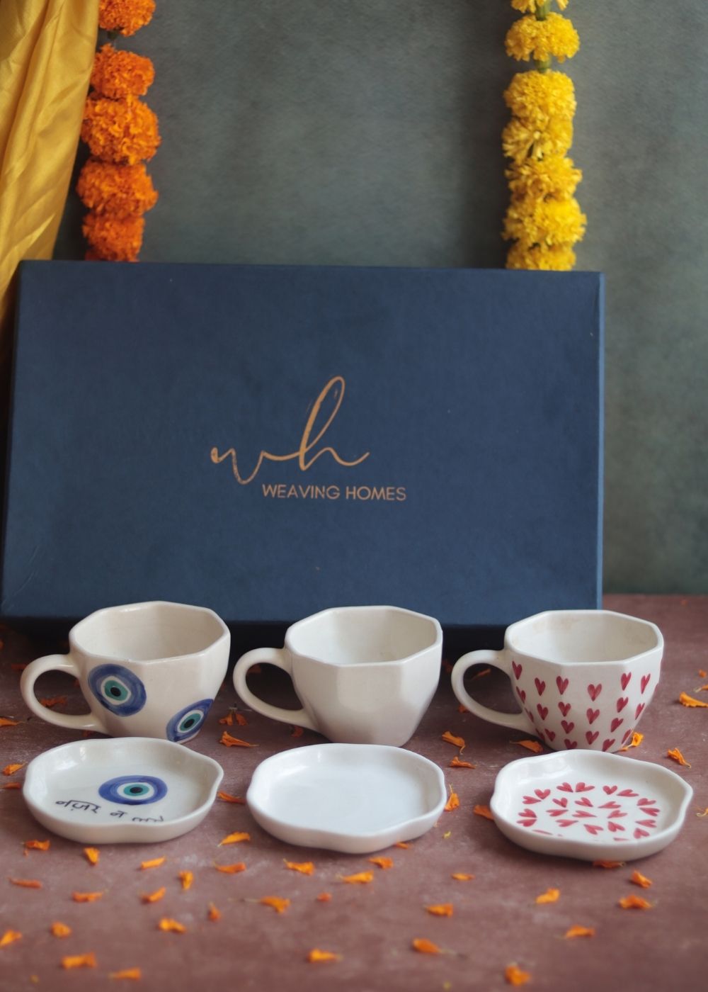 Set of 6 Treat & Greet Combo (for the price of 5) Diwali Gift Box made by ceramic