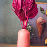 magenta palm leaf bunch handmade in india 