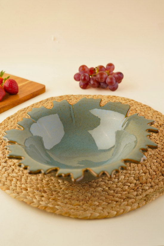slate grey bowl with adorable & unique design