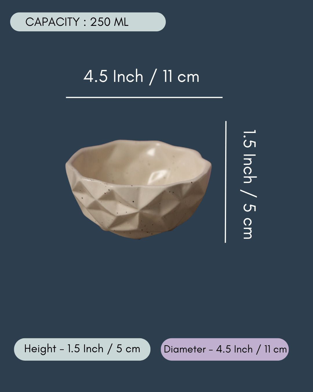 White Diamond Bowl - Small