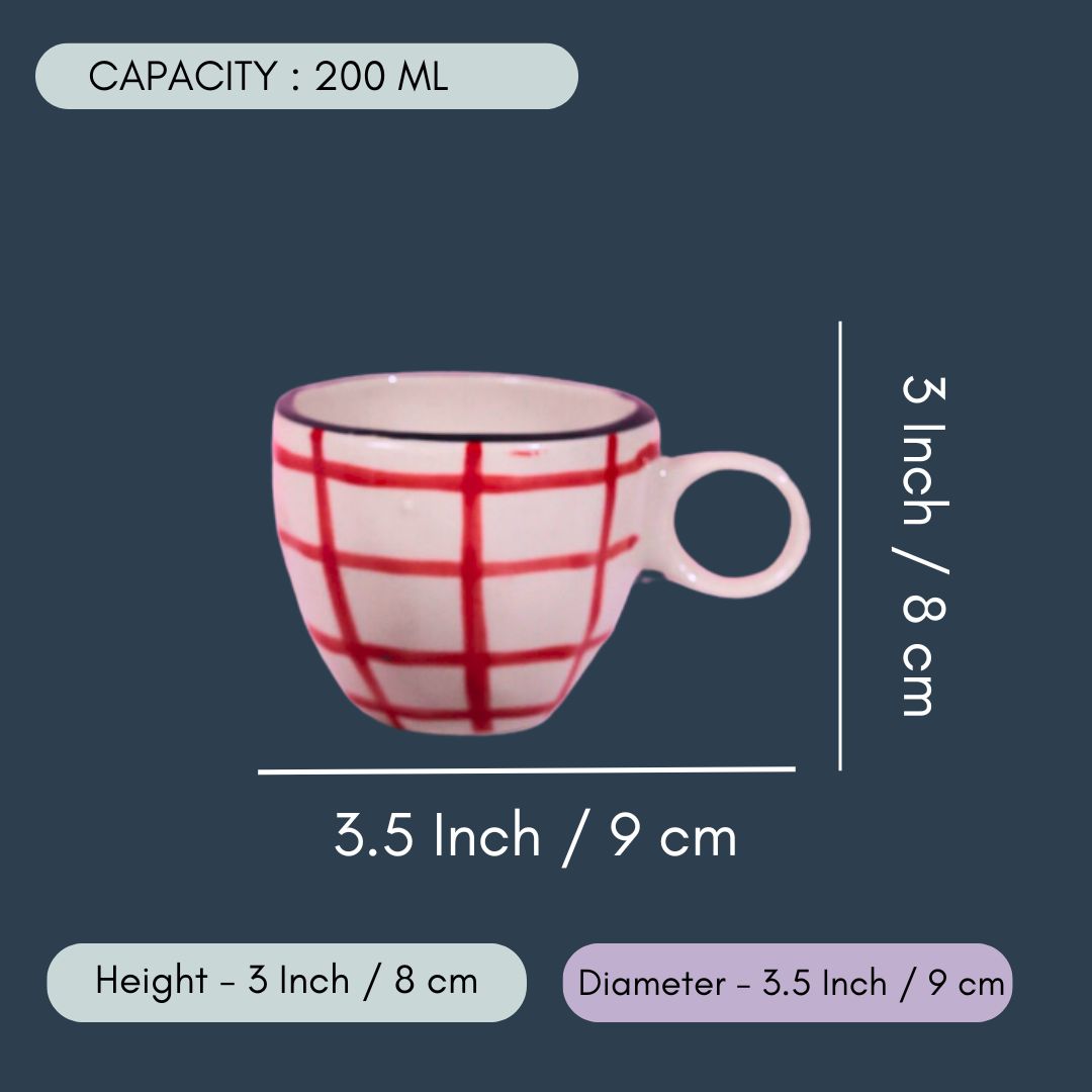 Red Checks Mug