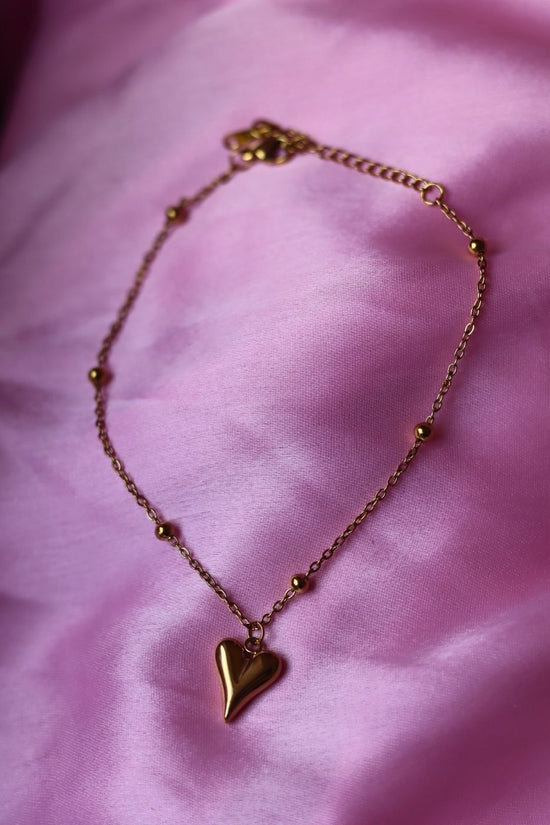 Heart Anklet  handmade with premium quality material