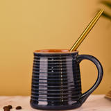 Indigo & Lavender Coffee Mugs - Set of Two