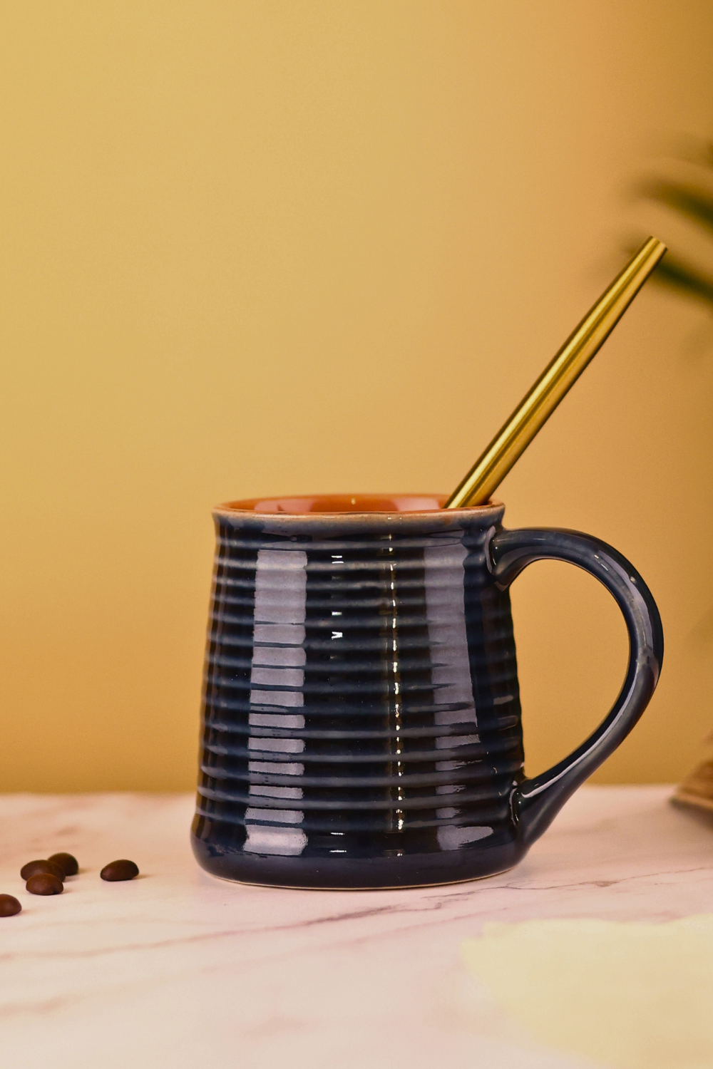 Indigo & Lavender Coffee Mugs - Set of Two