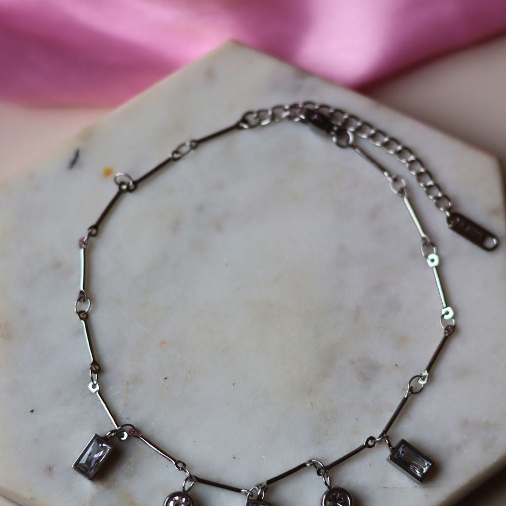 Silver plated Silver Charm Anklet
