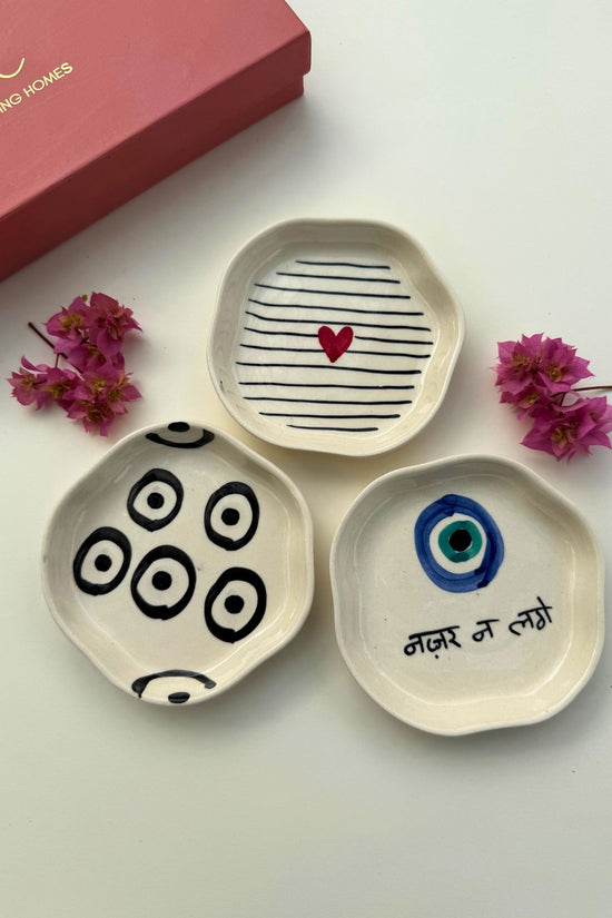 Handmade Set of 3 - Sweet Glow Dessert Plate Combo