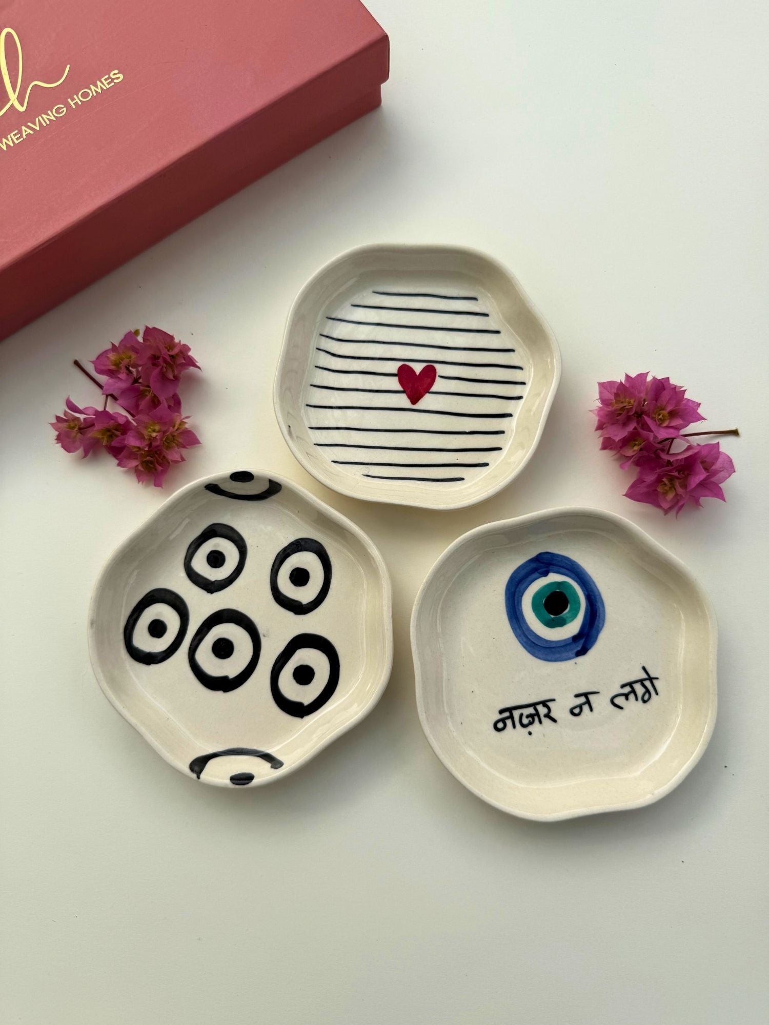 Handmade Set of 3 - Sweet Glow Dessert Plate Combo