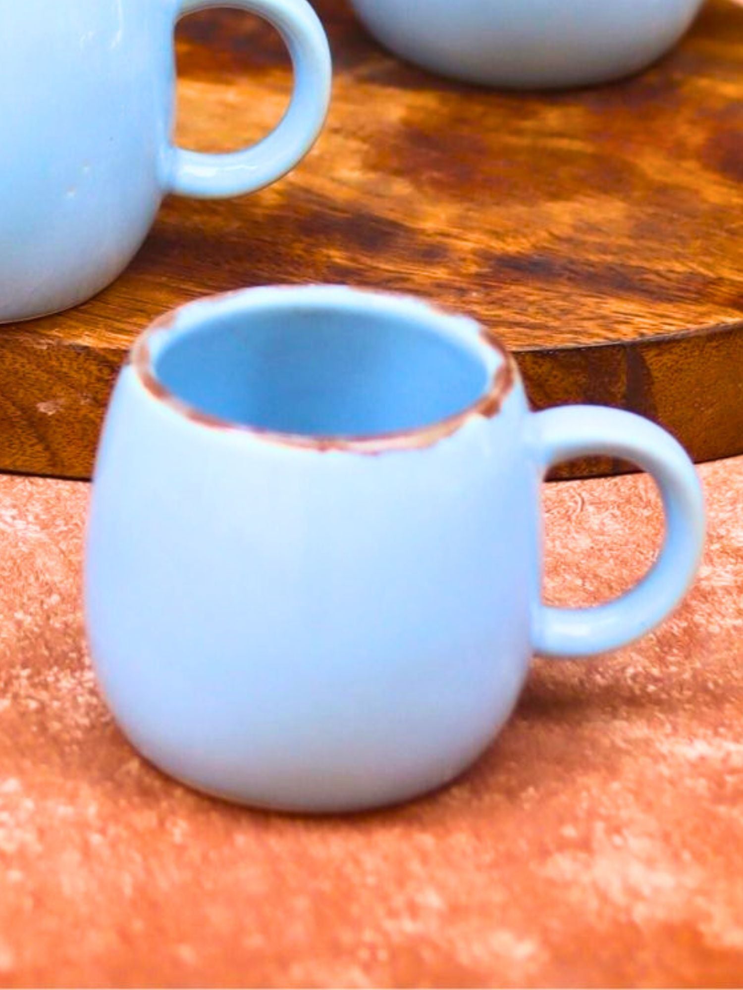 Sky Blue Ovule Tea Cups with premium quality material