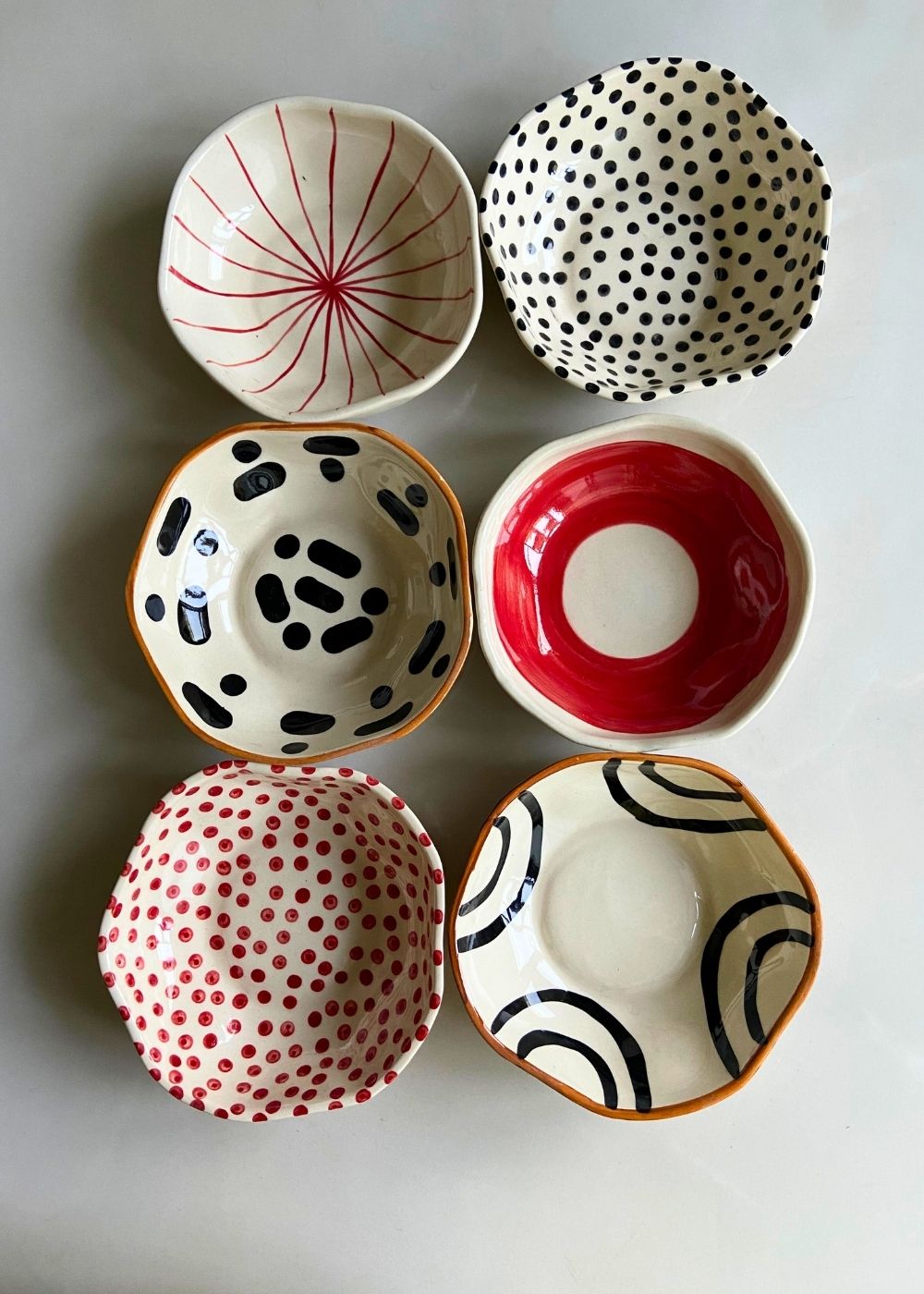 handpainted bowls set of 6 combo