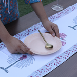 Block printed table runner