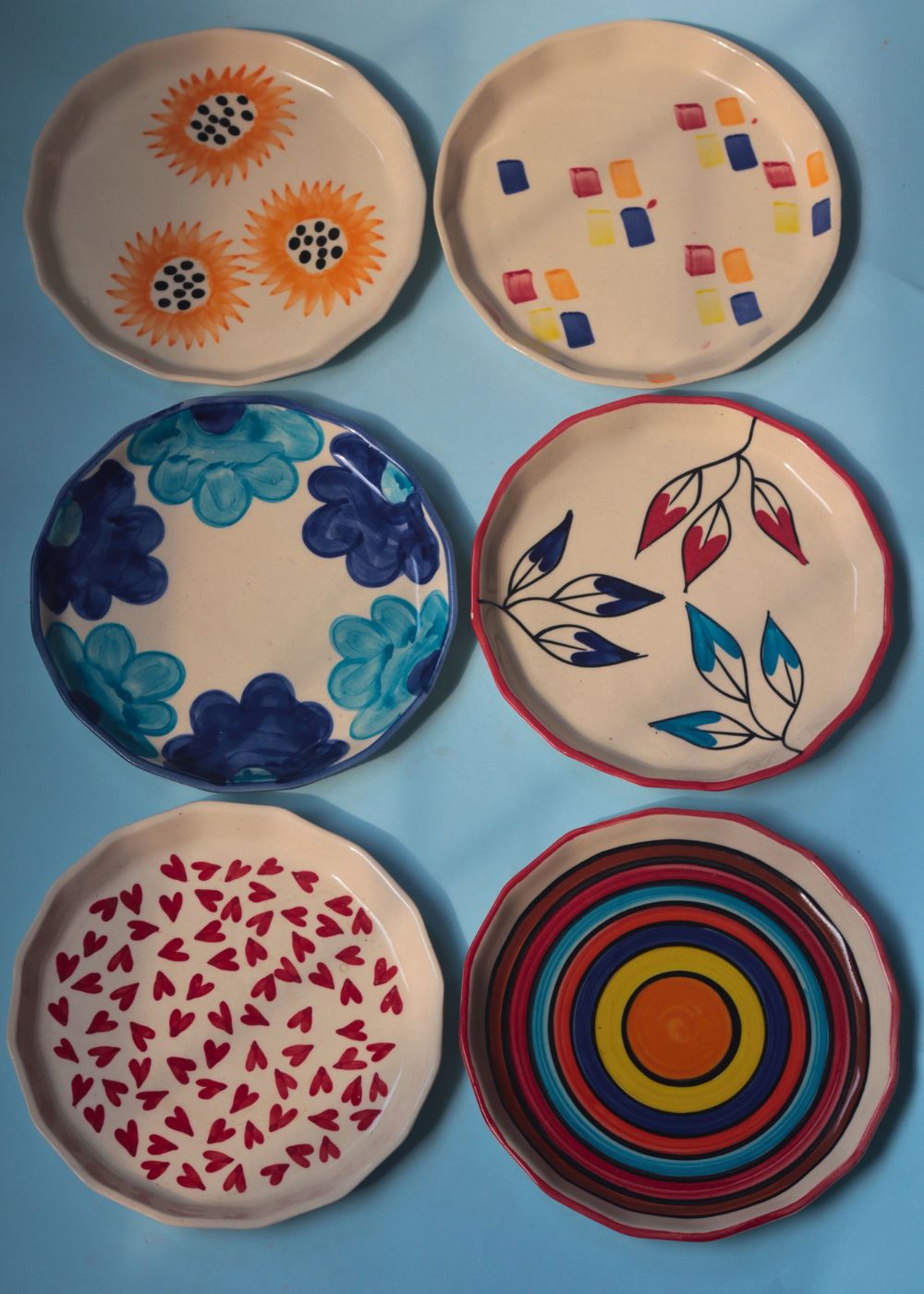 Set of 6 Ceramic Snack Plates (for the price of 5) with premium quality material