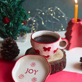 Bow Mug & Joy Handmade Dessert Plate made by ceramic