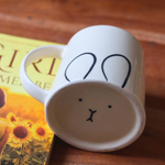 Handmade ceramic bunny coffee mug