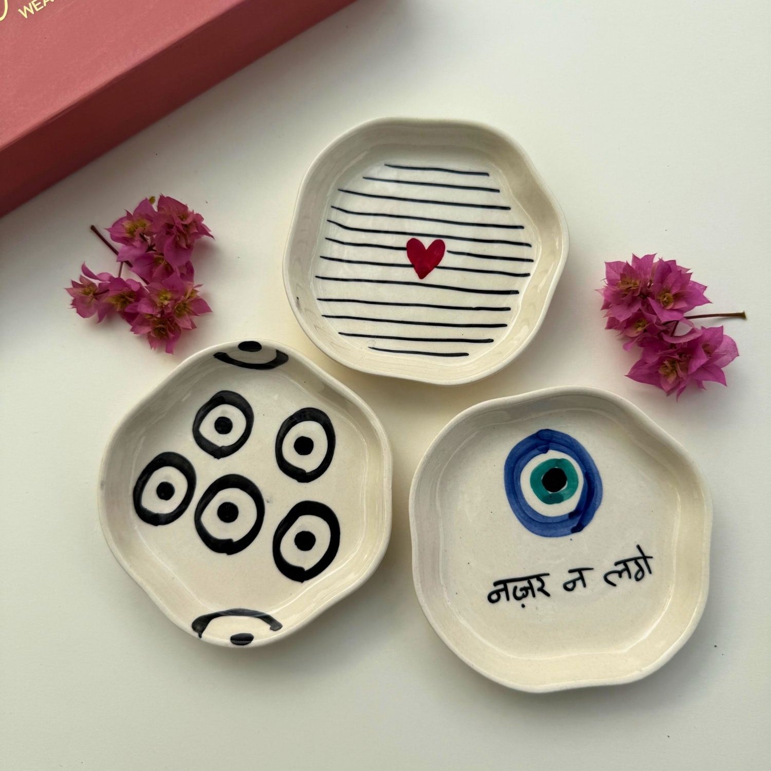 Set of 3 - Sweet Glow Dessert Plate Combo made by ceramic