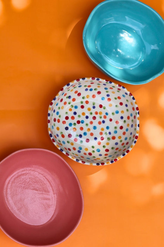 Set of 3 - Serene Glow Bowls combo made by ceramic