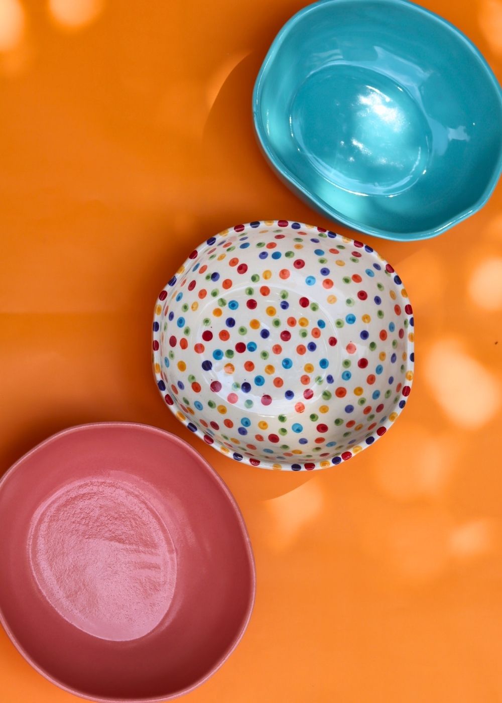 Set of 3 - Serene Glow Bowls combo made by ceramic