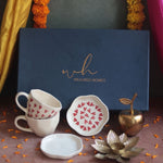 Set of 6 Sip & Sparkle Combo (for the price of 5) Diwali Gift Box made by ceramic