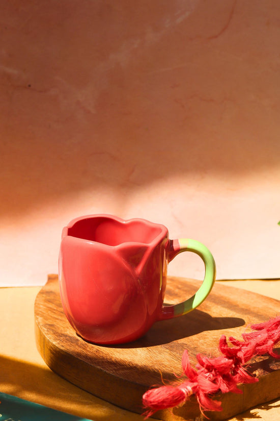 Tulip Coffee Mug - Red made by ceramic
