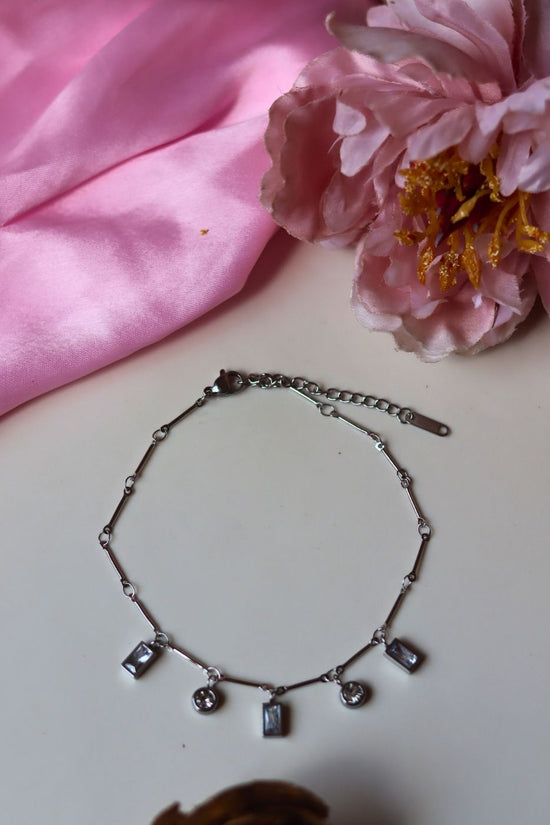Silver Charm Anklet handmade with premium quality material