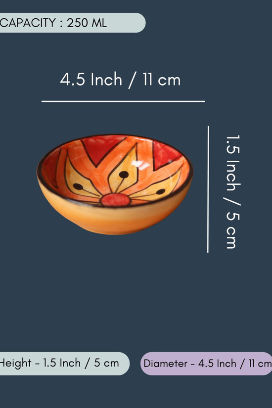 Orange Abstract Nut Bowl