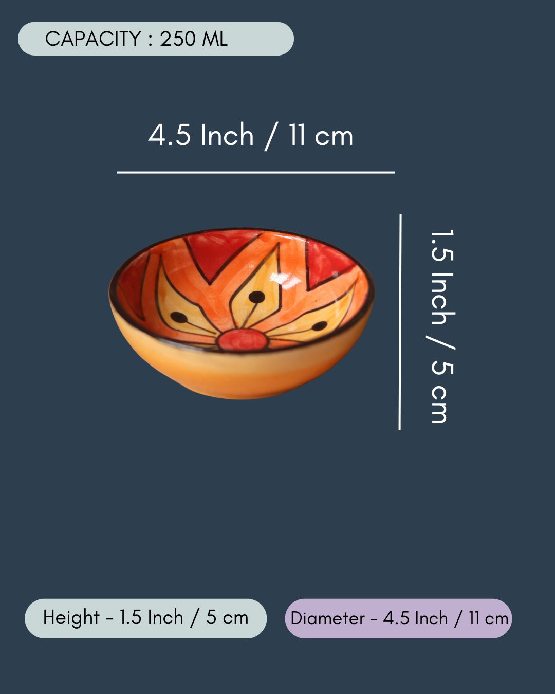 Orange Abstract Nut Bowl
