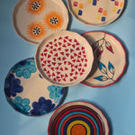 Set of 6 Ceramic Snack Plates (for the price of 5) handmade in india