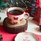 handmade Bow Mug & Joy Handmade Dessert Plate